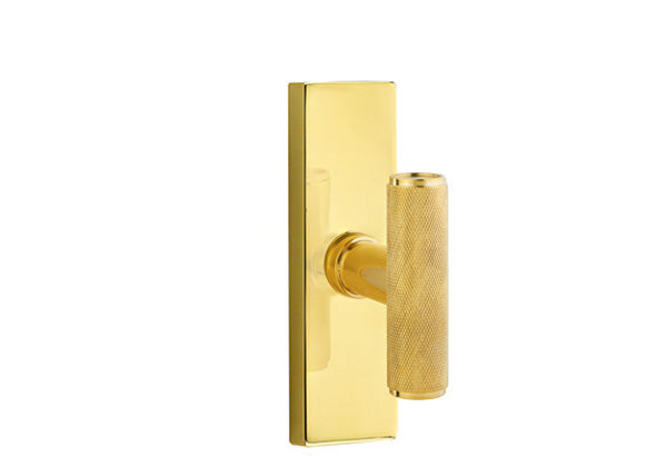 Emtek Stretto Narrow Trim Locksets with Ace Knurled Knob