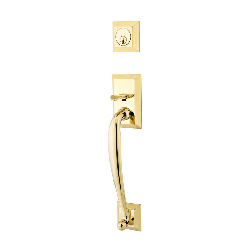 Franklin Sectional Entrance Handlesets in Polished Brass finish