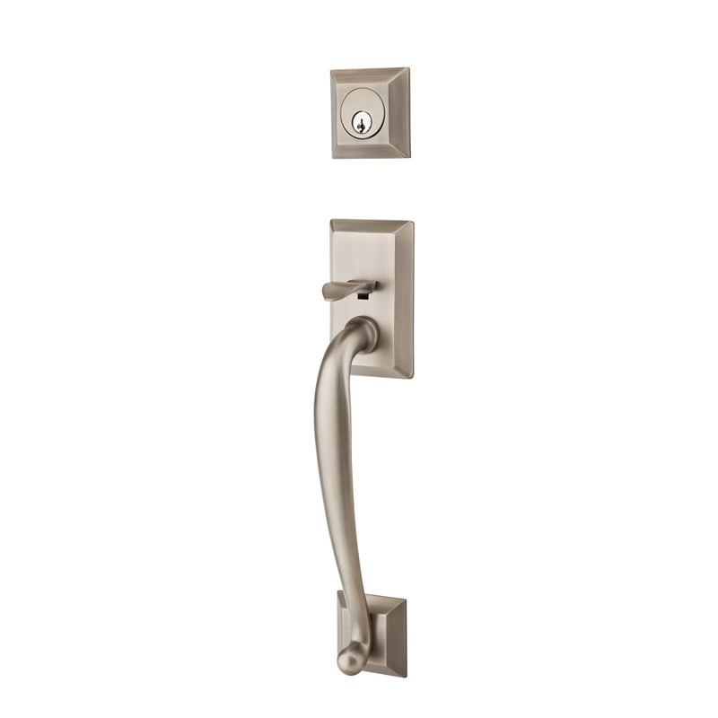 Franklin Sectional Entrance Handlesets in Pewter finish