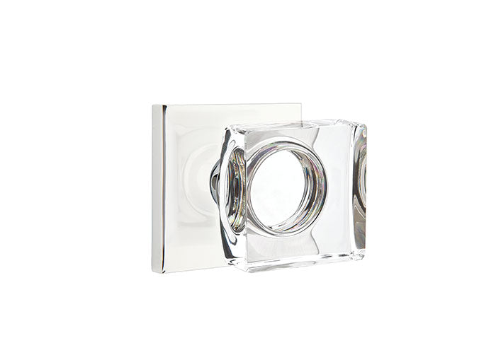 Emtek Modern Crystal Door Handles- Square Crystal Knob