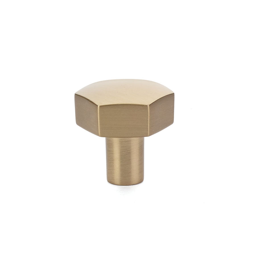 Emtek Mod Hex Knob Satin Brass