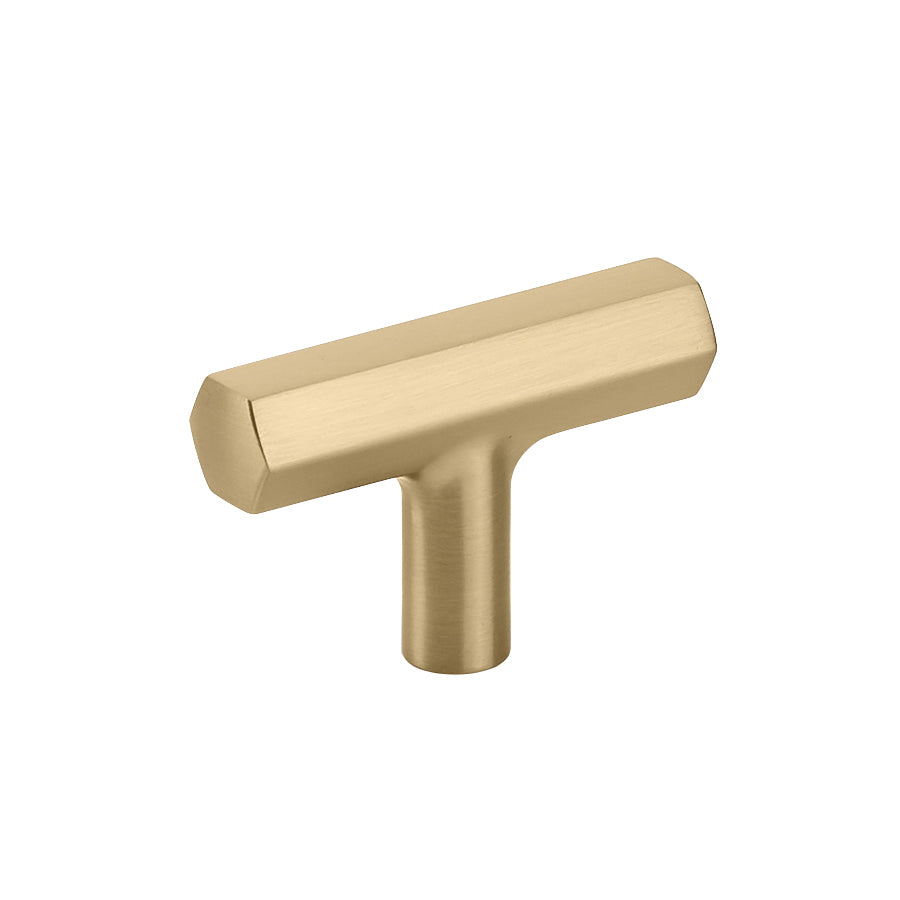 Emtek Mod Hex T-Knob Satin Brass