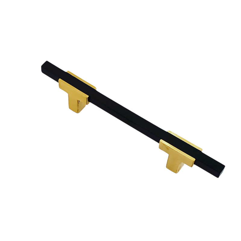 Two Tone T-Bar Handle - Brushed Gold Base 778