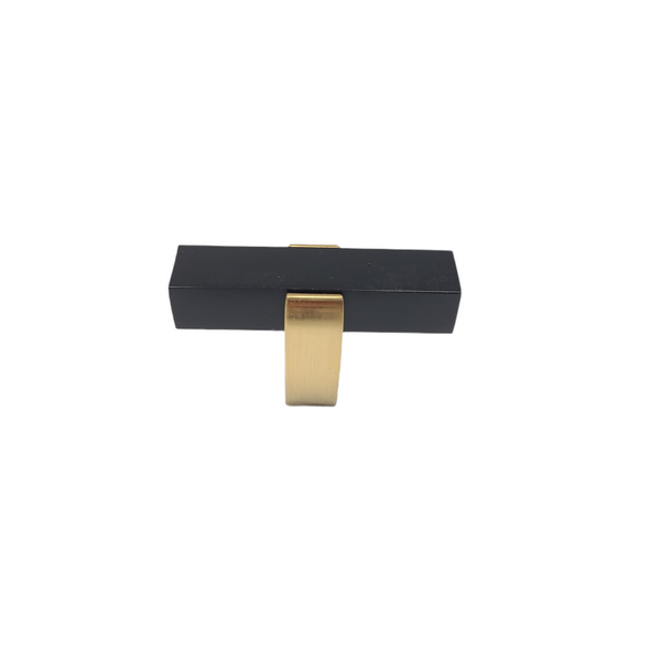 Modern Two Tone Knob - Brushed Gold Base 65