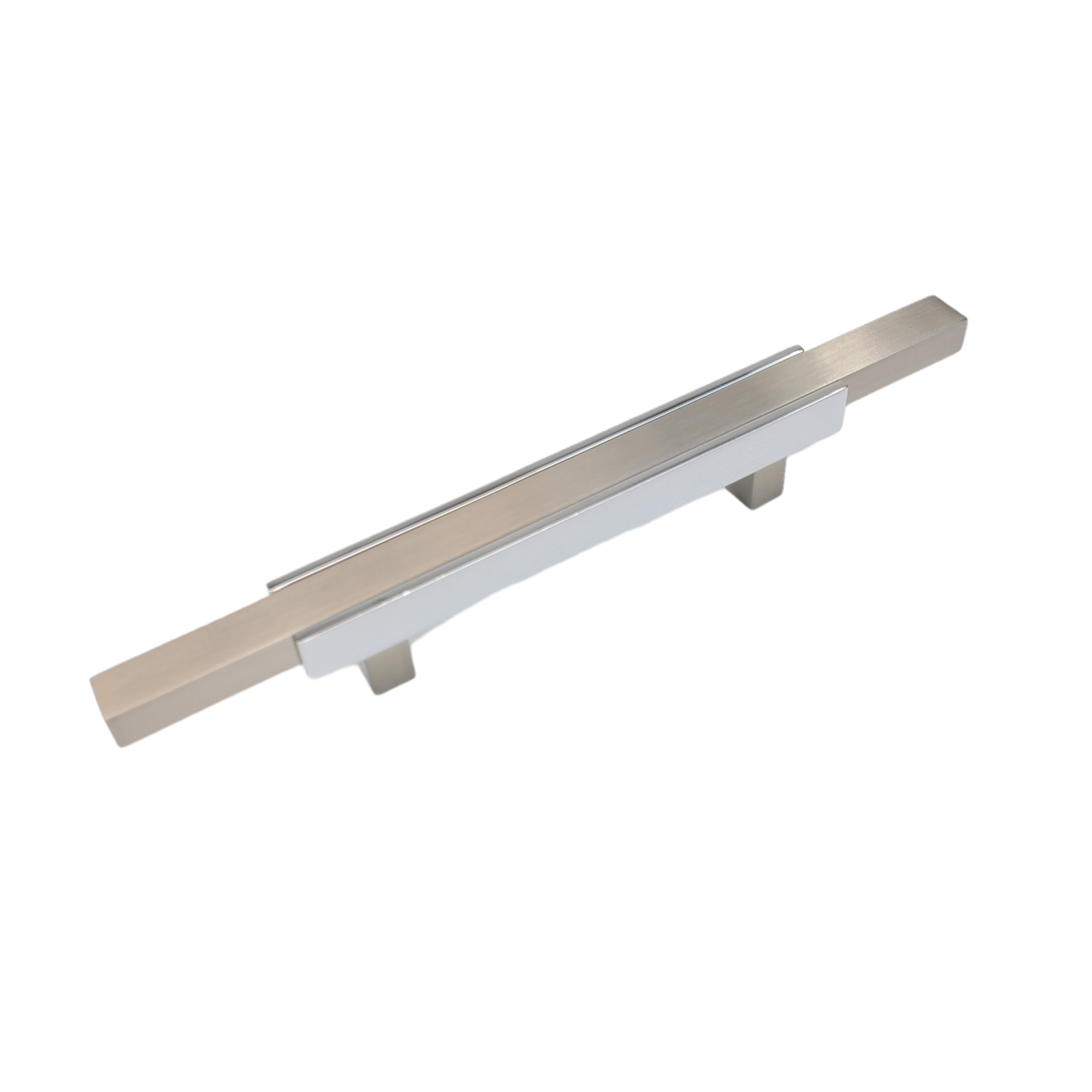 Modern Two Tone Handle - Brushed Nickel Base 780