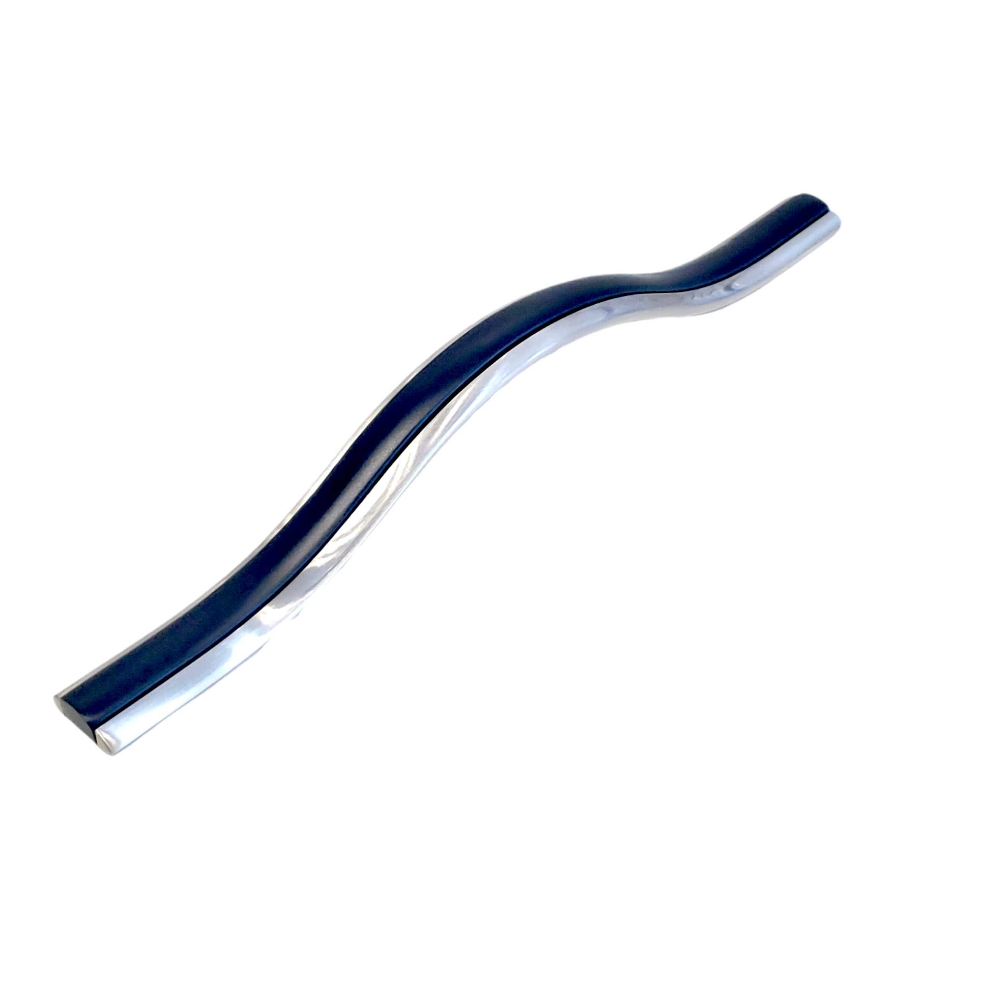 Chrome base Matte Black Arch Shape Bathroom pull