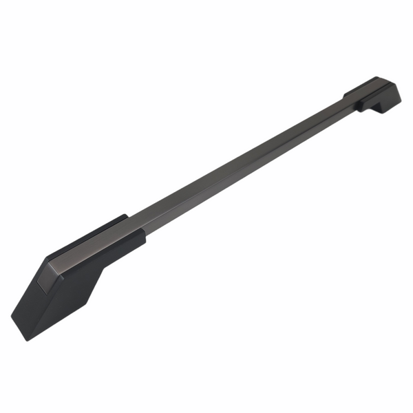 Wide Two Tone Modern Kitchen Handle - Matte Black Base 770