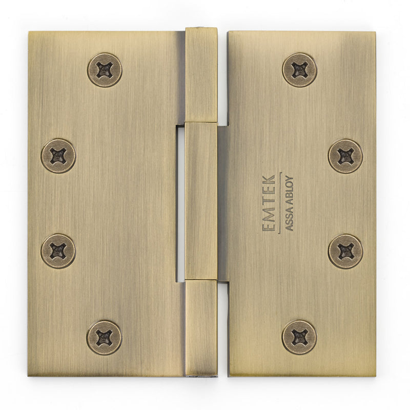 Emtek Square Corners Square Barrel Heavy Duty Hinges Solid Brass - 0.125" Thickness