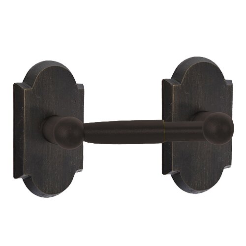 Emtek Sandcast Bronze Paper Holder - Spring Rod Style