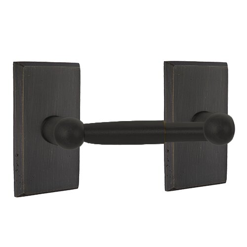 Emtek Sandcast Bronze Paper Holder - Spring Rod Style