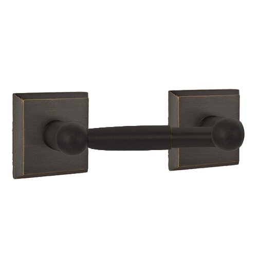 Emtek Sandcast Bronze Paper Holder - Spring Rod Style