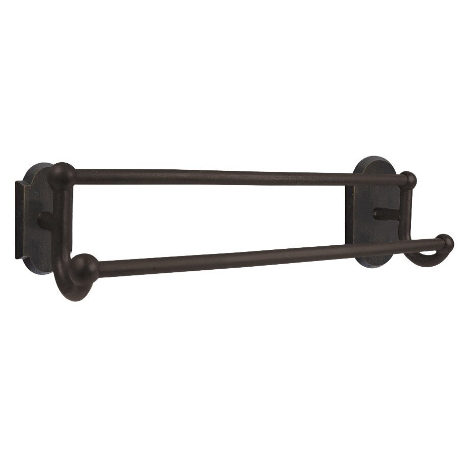 Emtek Sandcast Bronze Double Towel Bar