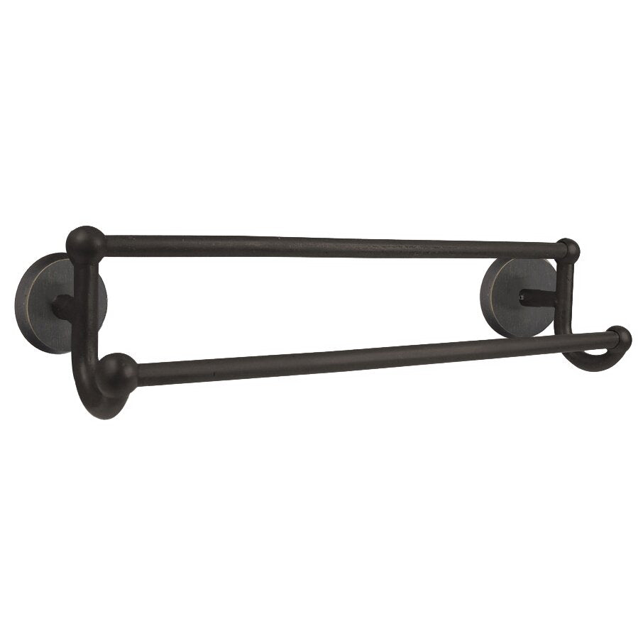 Emtek Sandcast Bronze Double Towel Bar
