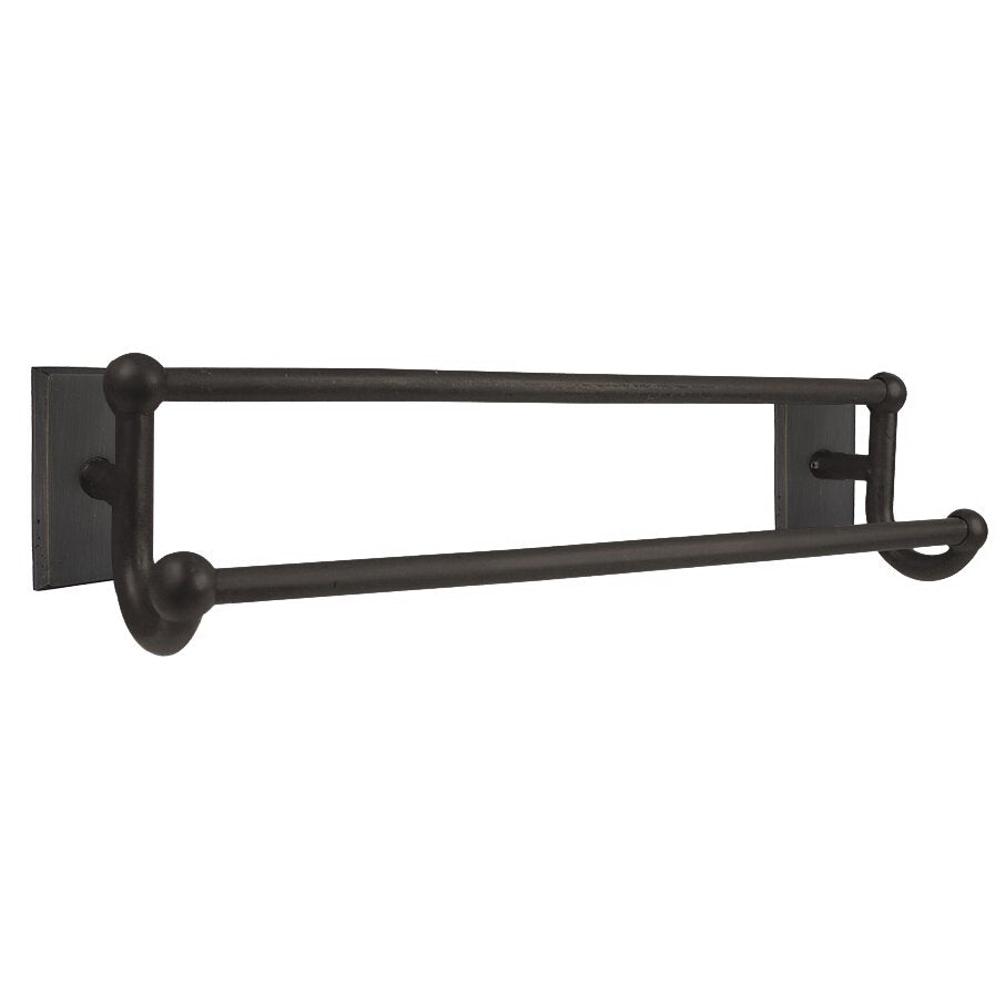 Emtek Sandcast Bronze Double Towel Bar