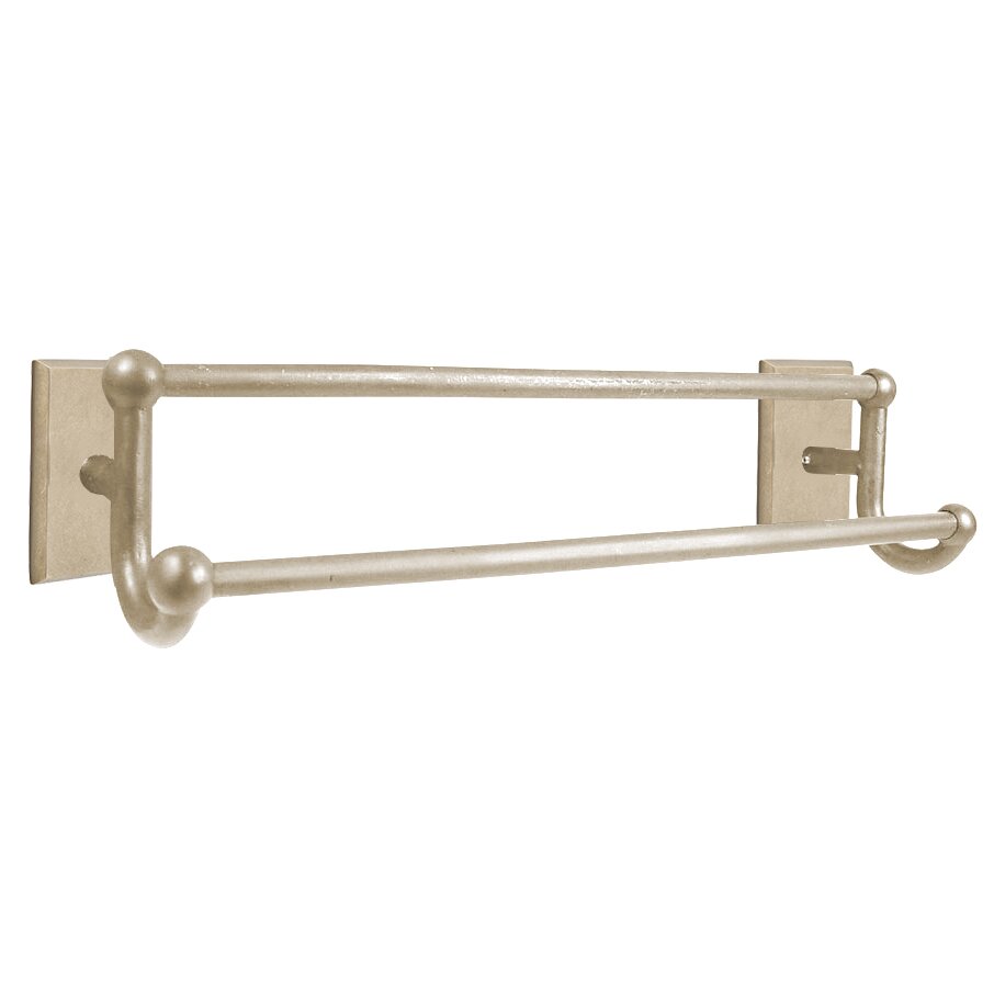 Emtek Sandcast Bronze Double Towel Bar