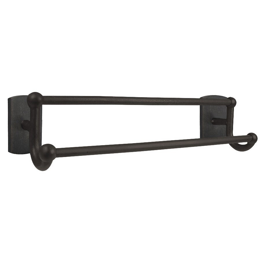 Emtek Sandcast Bronze Double Towel Bar
