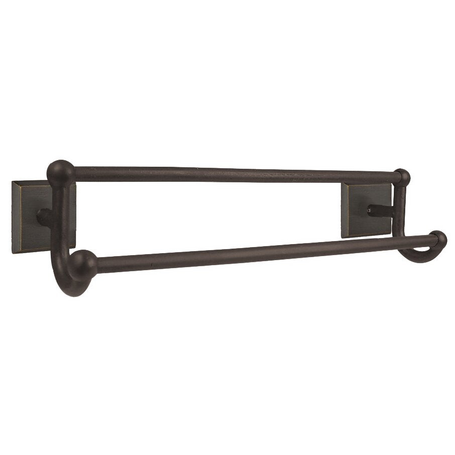 Emtek Sandcast Bronze Double Towel Bar