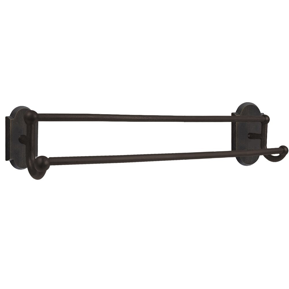 Emtek Sandcast Bronze Double Towel Bar