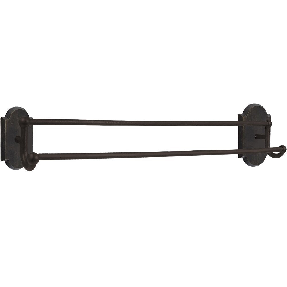 Emtek Sandcast Bronze Double Towel Bar