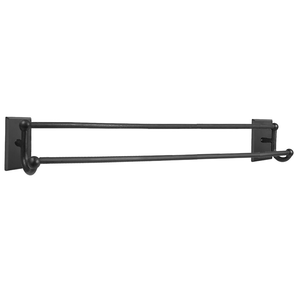 Emtek Sandcast Bronze Double Towel Bar