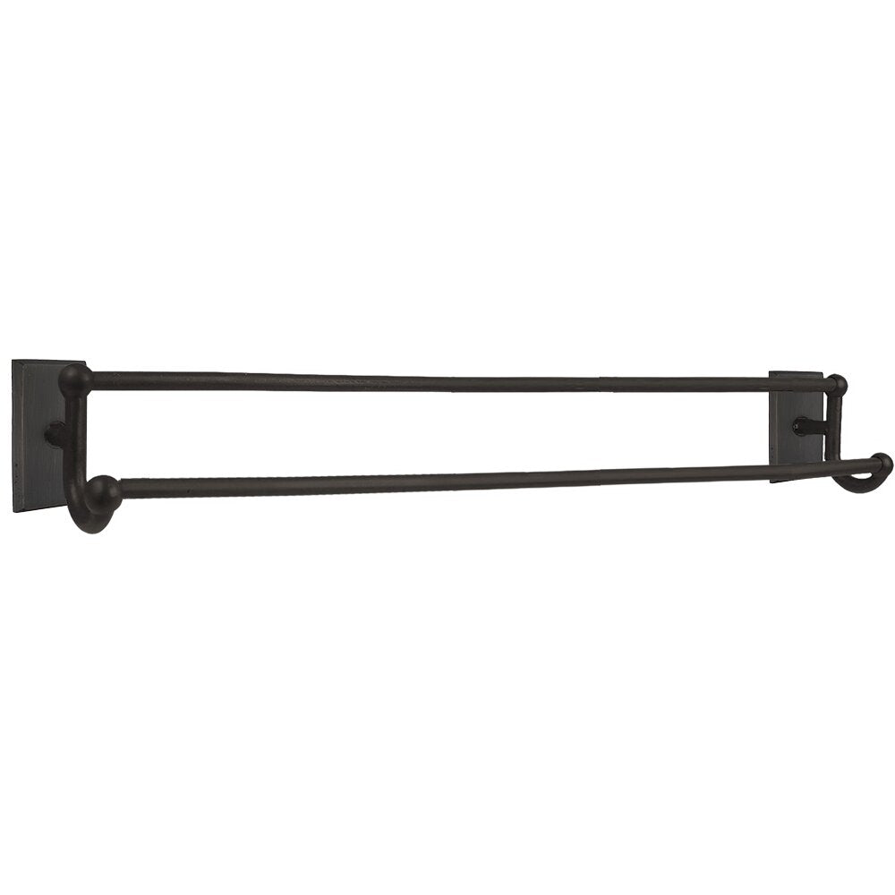Emtek Sandcast Bronze Double Towel Bar