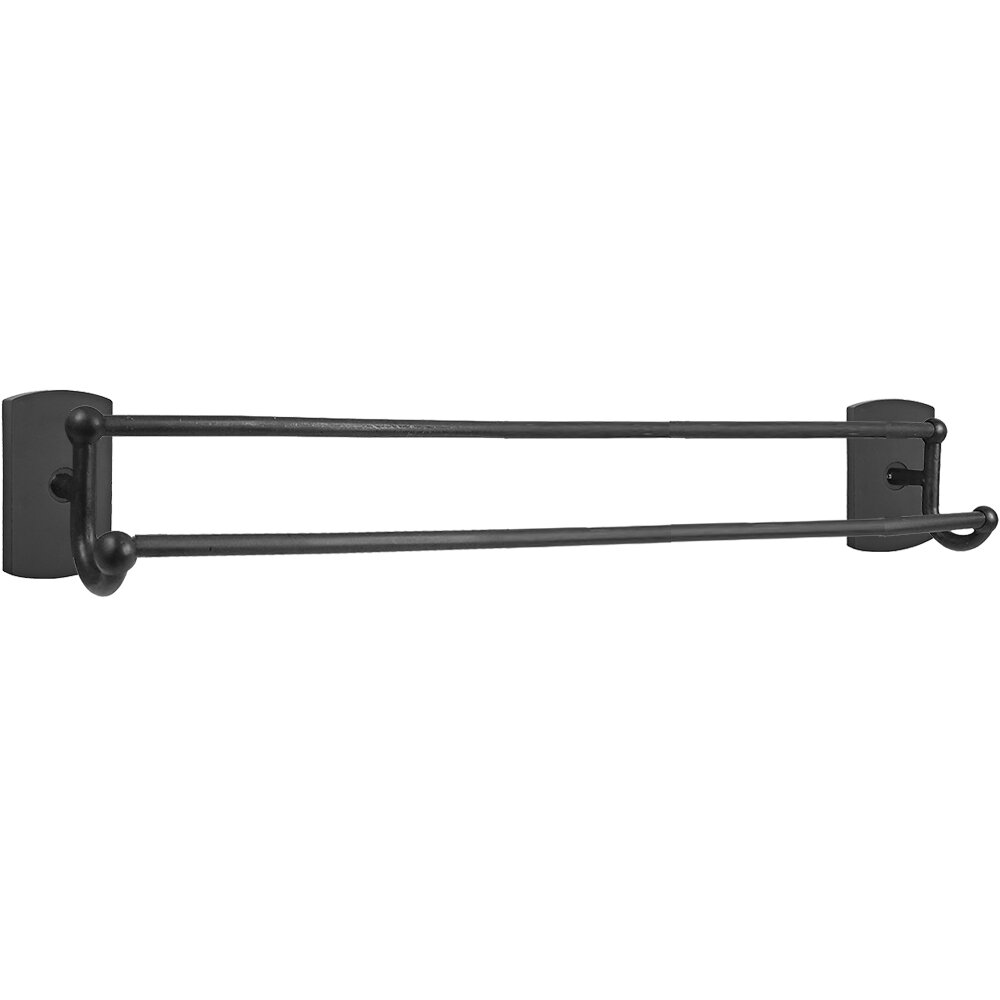 Emtek Sandcast Bronze Double Towel Bar