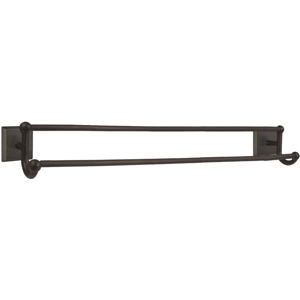 Emtek Sandcast Bronze Double Towel Bar