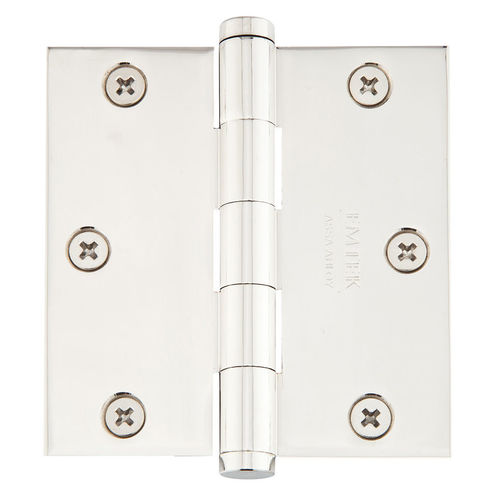 Emtek Residential Plain Bearings, Square Corners, Steel Hinges