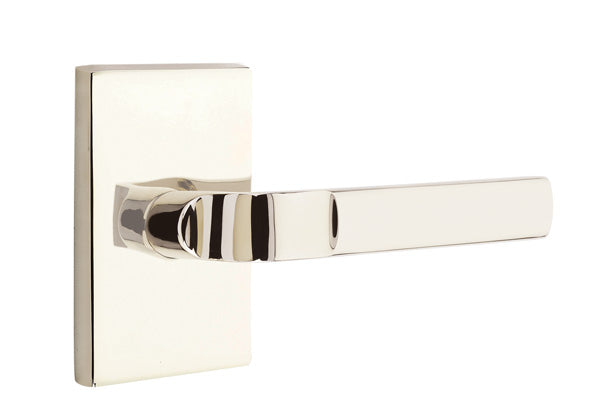 Emtek Aston Lever with Modern Rectangular Rosette