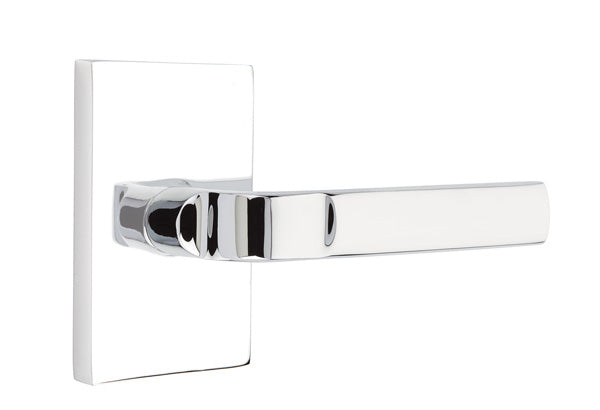 Emtek Aston Lever with Modern Rectangular Rosette