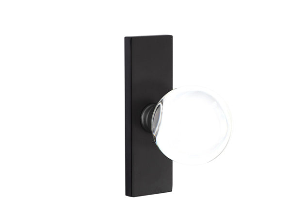 Emtek Stretto Narrow Trim Locksets with Bristol Glass Knob