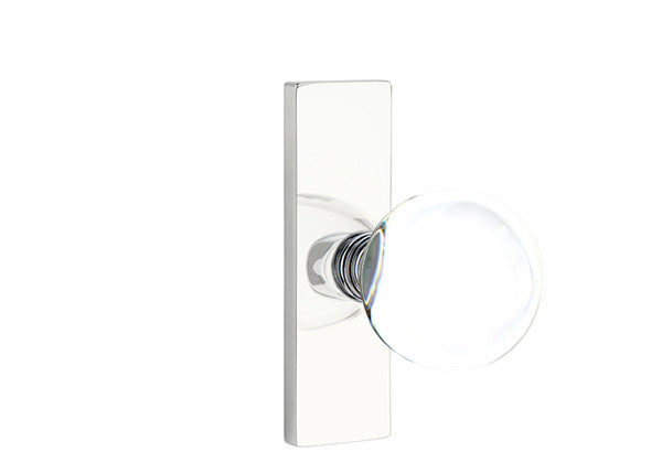 Emtek Stretto Narrow Trim Locksets with Bristol Glass Knob