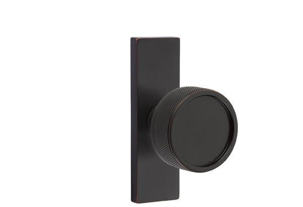 Emtek Stretto Narrow Trim Locksets with Conical Knurled Knob