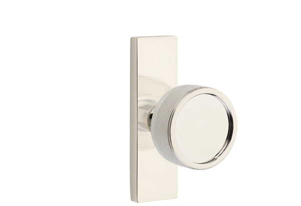 Emtek Stretto Narrow Trim Locksets with Conical Knurled Knob