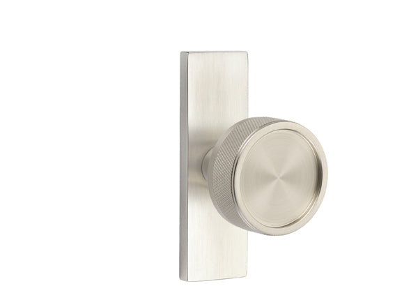 Emtek Stretto Narrow Trim Locksets with Conical Knurled Knob