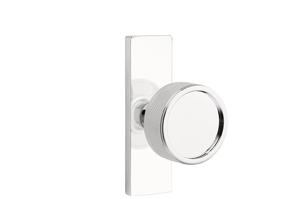 Emtek Stretto Narrow Trim Locksets with Conical Knurled Knob