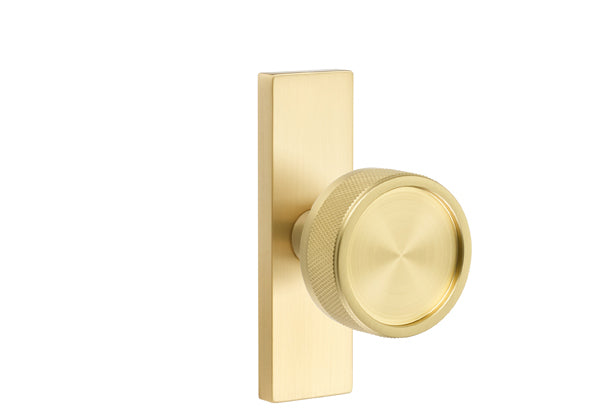 Emtek Stretto Narrow Trim Locksets with Conical Knurled Knob