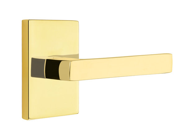 Emtek Dumont Lever with Modern Rectangular Rosette