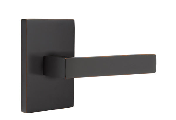 Emtek Dumont Lever with Modern Rectangular Rosette
