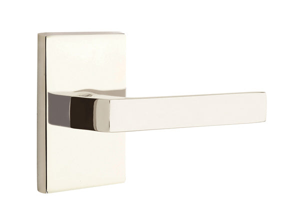 Emtek Dumont Lever with Modern Rectangular Rosette