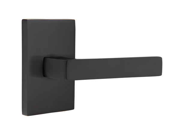 Emtek Dumont Lever with Modern Rectangular Rosette