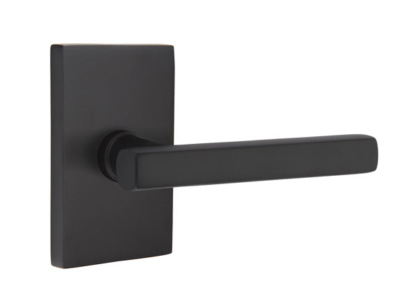 Emtek Freestone Lever with Modern Rectangular Rosette