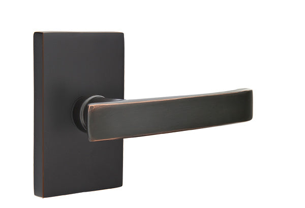 Emtek Geneva Lever with Modern Rectangular Rosette