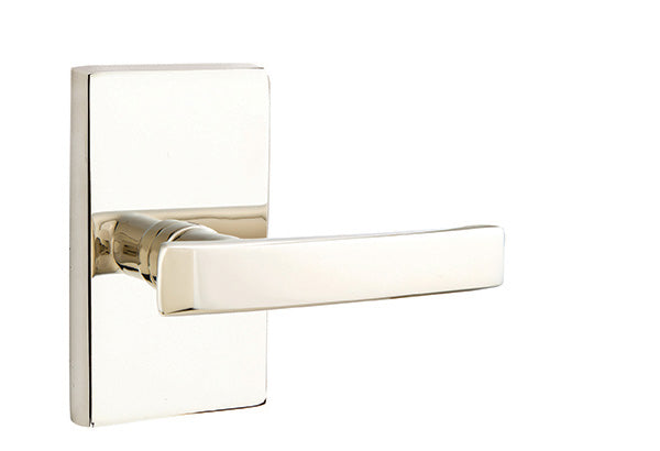 Emtek Geneva Lever with Modern Rectangular Rosette