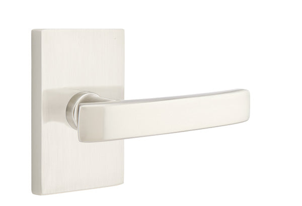 Emtek Geneva Lever with Modern Rectangular Rosette