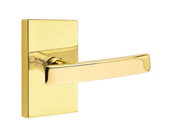 Emtek Geneva Lever with Modern Rectangular Rosette