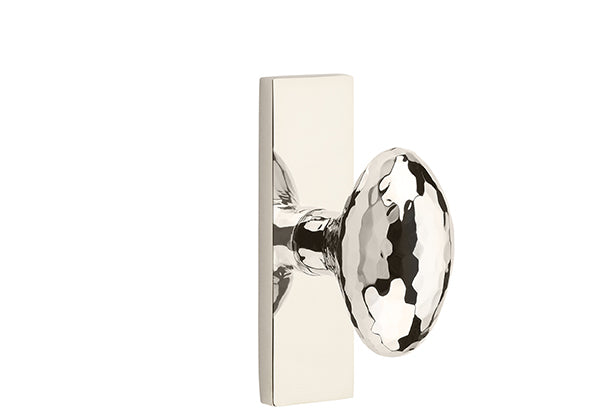 Emtek Stretto Narrow Trim Locksets with Hammered Egg Knob