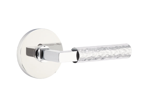 Emtek Select L Square Hammered Lever Disk Rosette