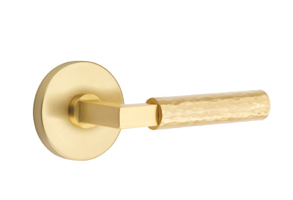 Emtek Select L Square Hammered Lever Disk Rosette