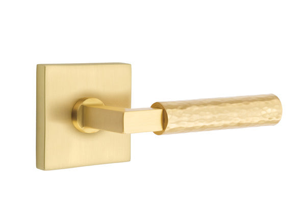 Emtek Select L Square Hammered Lever Square Rosette